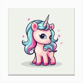 Cute Unicorn 50 Canvas Print