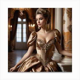 Beautiful Woman In A Ball Gown 1 Canvas Print