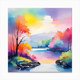 Sunset By The River 3 Canvas Print