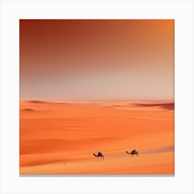 Camels In The Desert 2 Canvas Print