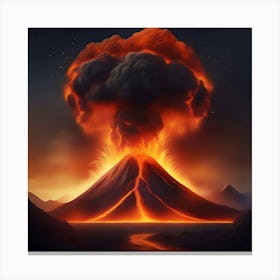 FIERY VOLCANO EXPLOSION Canvas Print