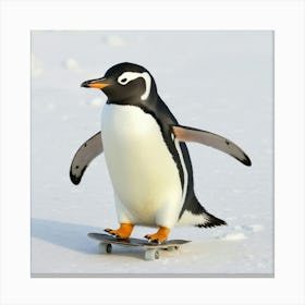 Asm Penguin Skate On The Snow 75e6a131 F3a0 4e97 9dd5 6b9947dee4d6 Canvas Print