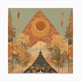 Temple In The Mountains Canvas Print