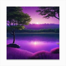 Purple Landscape Wallpaper Canvas Print