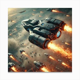 Pyroclasm Drones Diving Into Enemy Formations Canvas Print