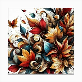 Autumn leaves swirling 3 Canvas Print