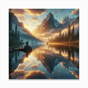 Sunset In The Mountains 6 Canvas Print