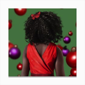 Afro Christmas Girl 005 Canvas Print