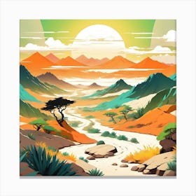 Desert Landscape Canvas Print