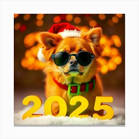 Asm Orange Dog Wearing Like Santa Celebrate The New Ye Ddf742df A761 4f9d Ad7f 57ad43e67634 Canvas Print