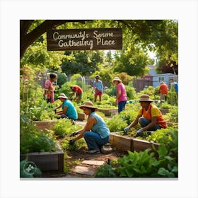 Community Garden Canvas Print