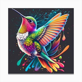 Hummingbird Hyperdetailed Eyes Teeshirt Desig Canvas Print