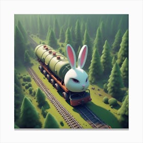 Bunny Train Canvas Print