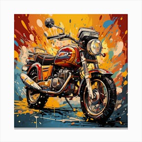Motorcycle Painting Canvas Print