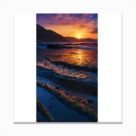 Sunset On The Beach 6 Canvas Print