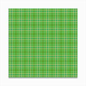 Green Plaid 1 Canvas Print