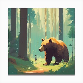 Bear In The Woods 22 Canvas Print