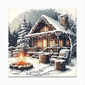 Embers And Snowflakes Canvas Print