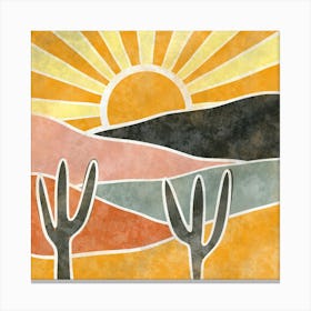 Cactus Desert Canvas Print