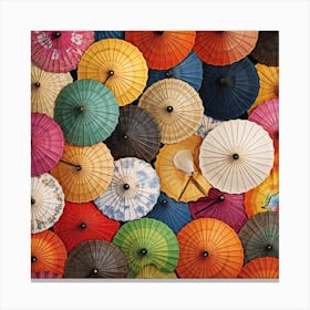 Colorful Umbrellas 6 Canvas Print