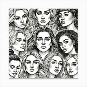 Portrait Of Women 1 Canvas Print