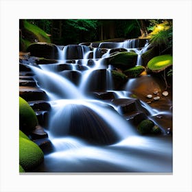 Waterfall In The Forest Canvas Print