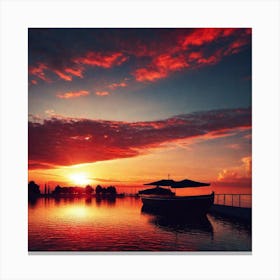 Sunset On The Water 1 Canvas Print