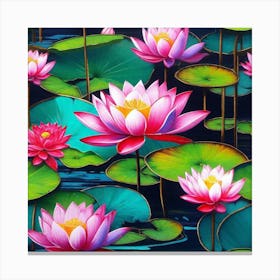 Lotus Flower 62 Canvas Print