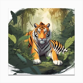 Tiger In The Jungle 39 Canvas Print