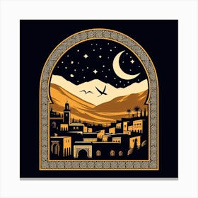 Moroccan City At Night Canvas Print