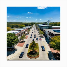 Outlet Georgia Community Mall Large Asphalt Car Drone Driving Southern City Infrastructur (3) Canvas Print