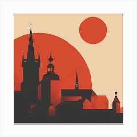 A Prague Castle Minimal Illustration 1720468325 1 Canvas Print