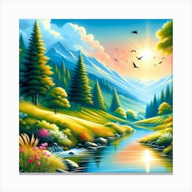 Landscape Painting 183 Canvas Print