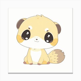 Kawaii Weasel Canvas Print