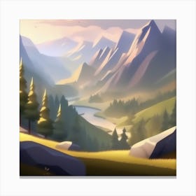 Landscape Painting 99 Canvas Print