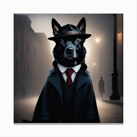 Sherlock's Detective Dog Canvas Print