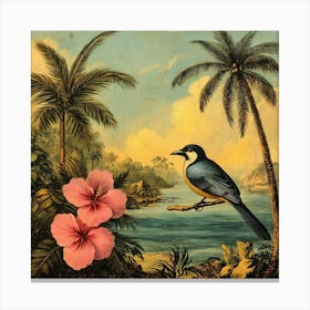 Bird On A Branch Art 5 Canvas Print