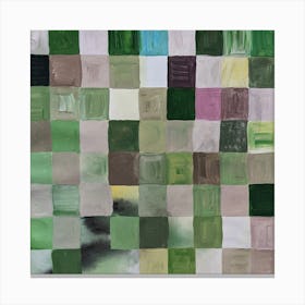 Green squares Canvas Print
