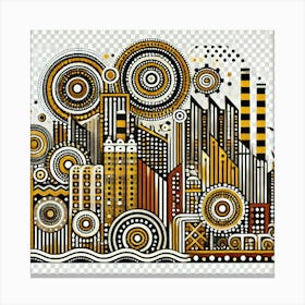 Abstract Cityscape Canvas Print