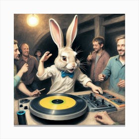 Dj Rabbit Canvas Print