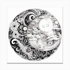 Moon Yin Canvas Print