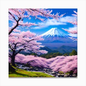 Cherry Blossom Glitter Canvas Print