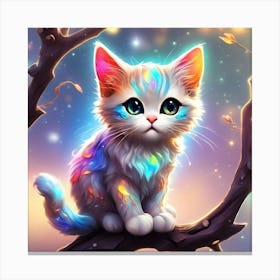 Colorful Kitten Canvas Print