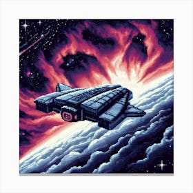 8-bit space exploration vessel 3 Canvas Print