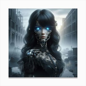 Girl With Blue Eyes 17 Canvas Print