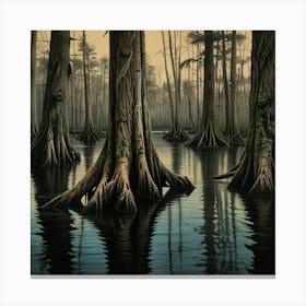 Cypress Trees 2 Canvas Print