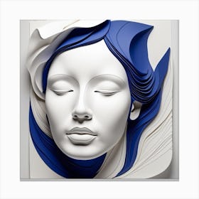 Paper Sculpture Of A Woman 1 Canvas Print