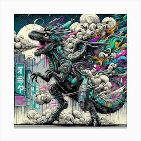 Dragon In The City Canvas Print