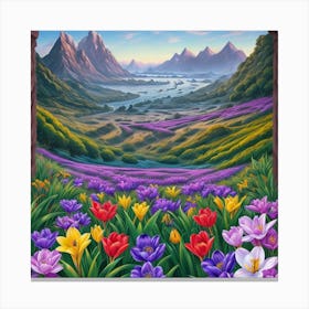 Silent Spring Garden Flowers 1 Canvas Print