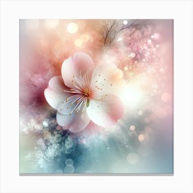 Cherry Blossom Background Canvas Print